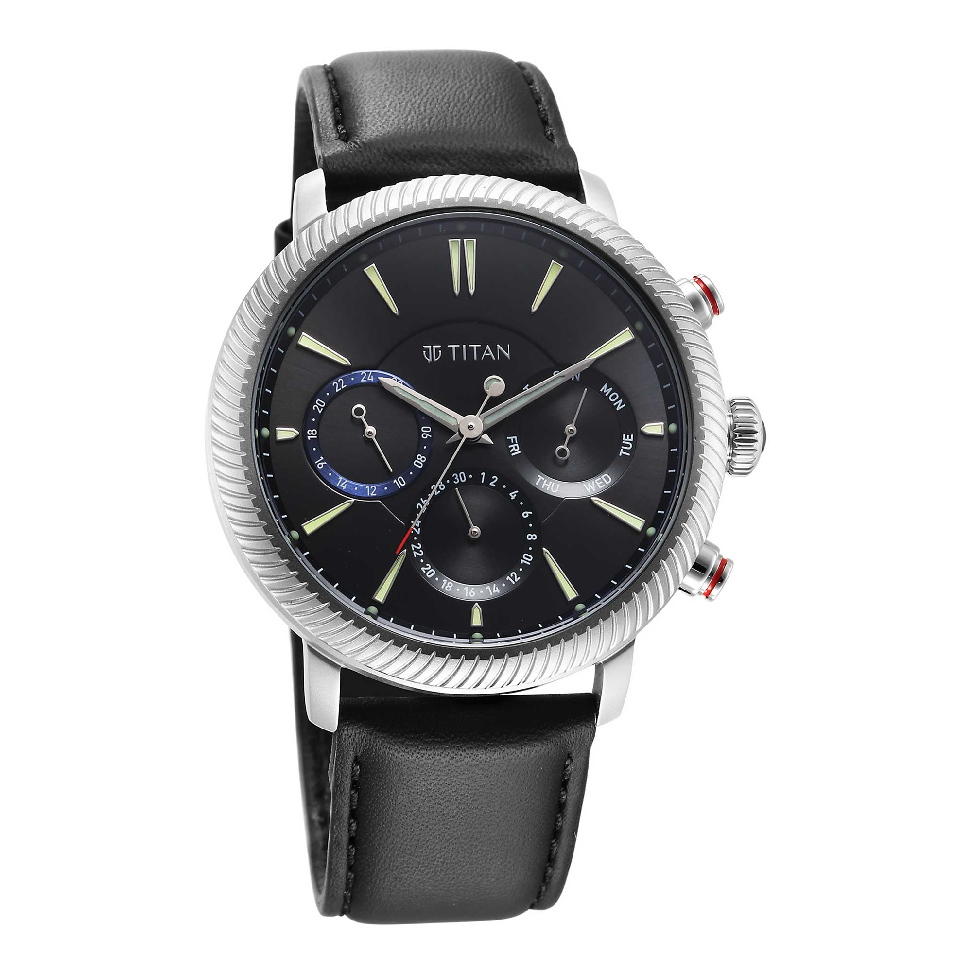 Titan black dial multifunction watch for men sale