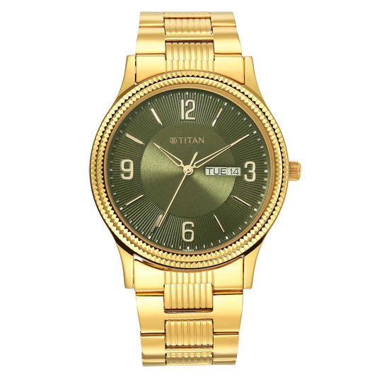 Titan Karishma Green Dial Analog Stainless Steel Strap watch for Men