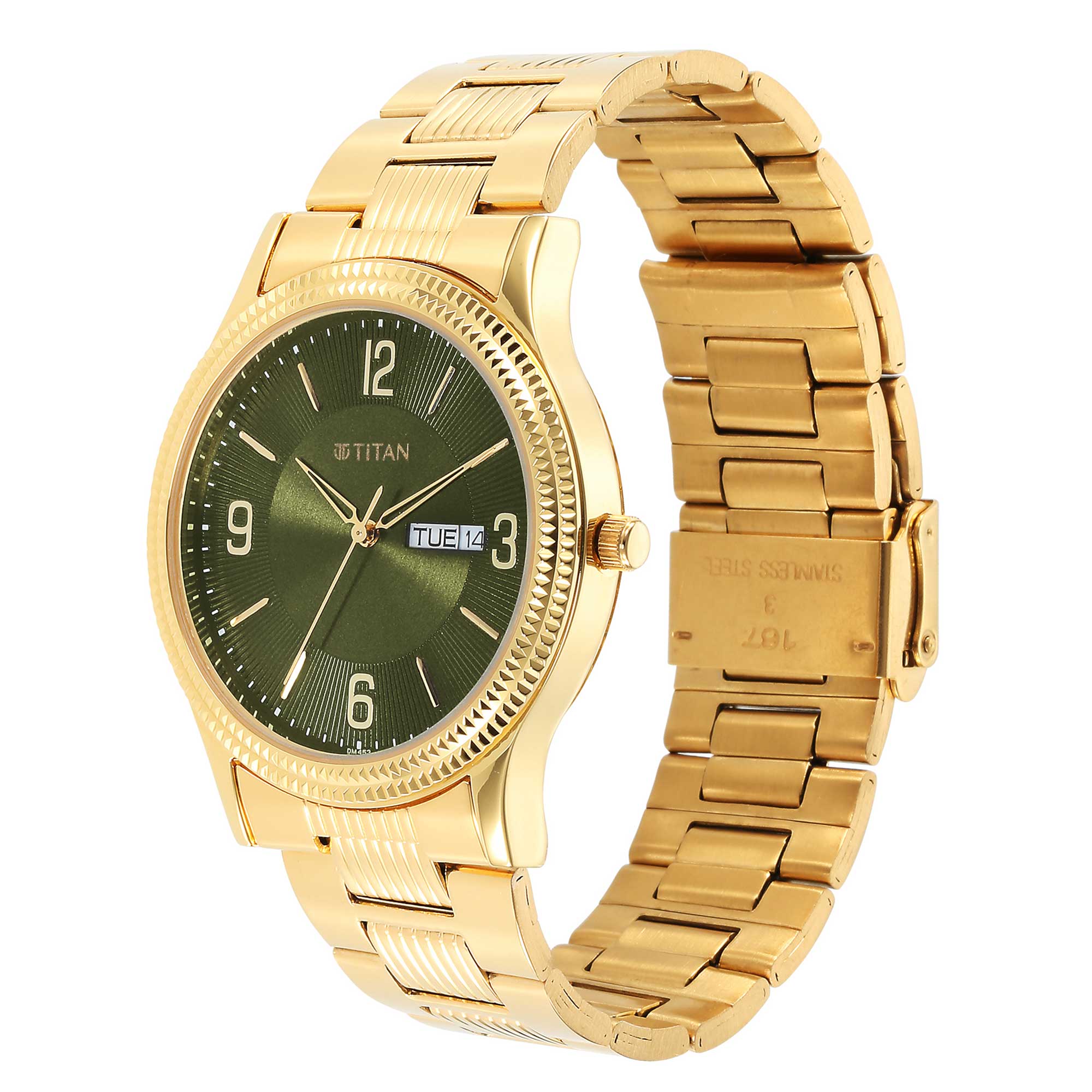 Titan Karishma Green Dial Analog Stainless Steel Strap watch for Men