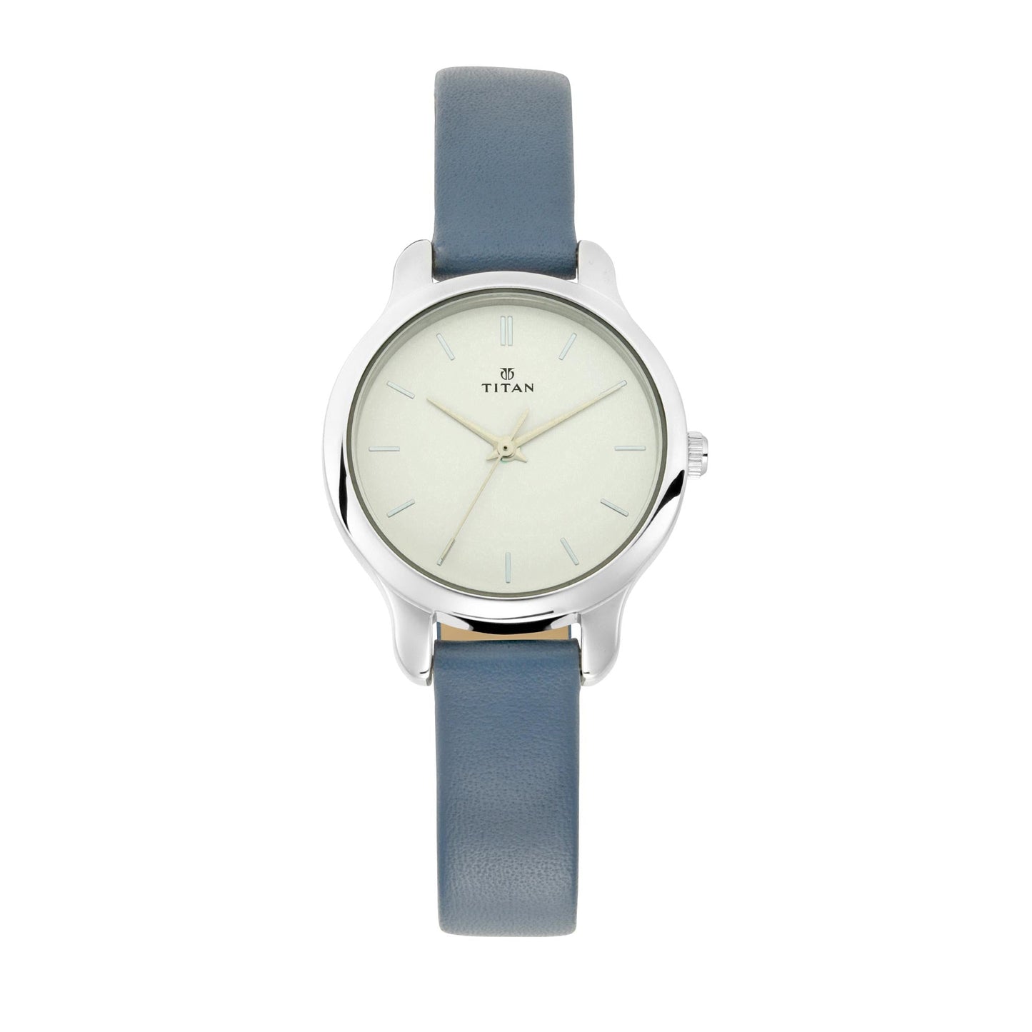 Titan WorkwearWhite Dial Analog Leather Strap watch for Women