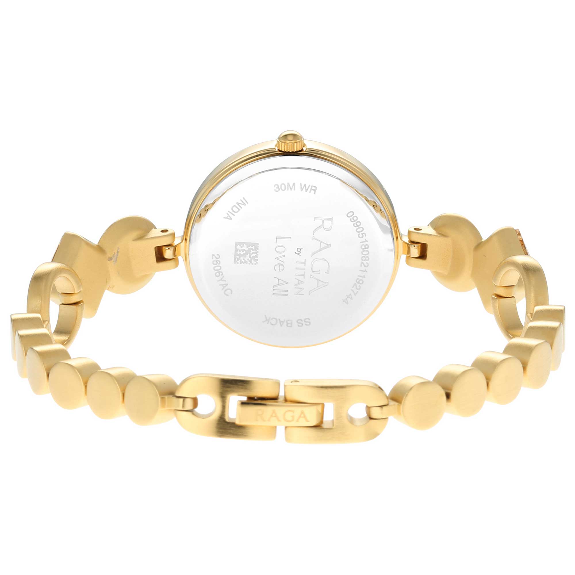 Titan Love All Champagne Dial Analog Metal Strap Watch for Women