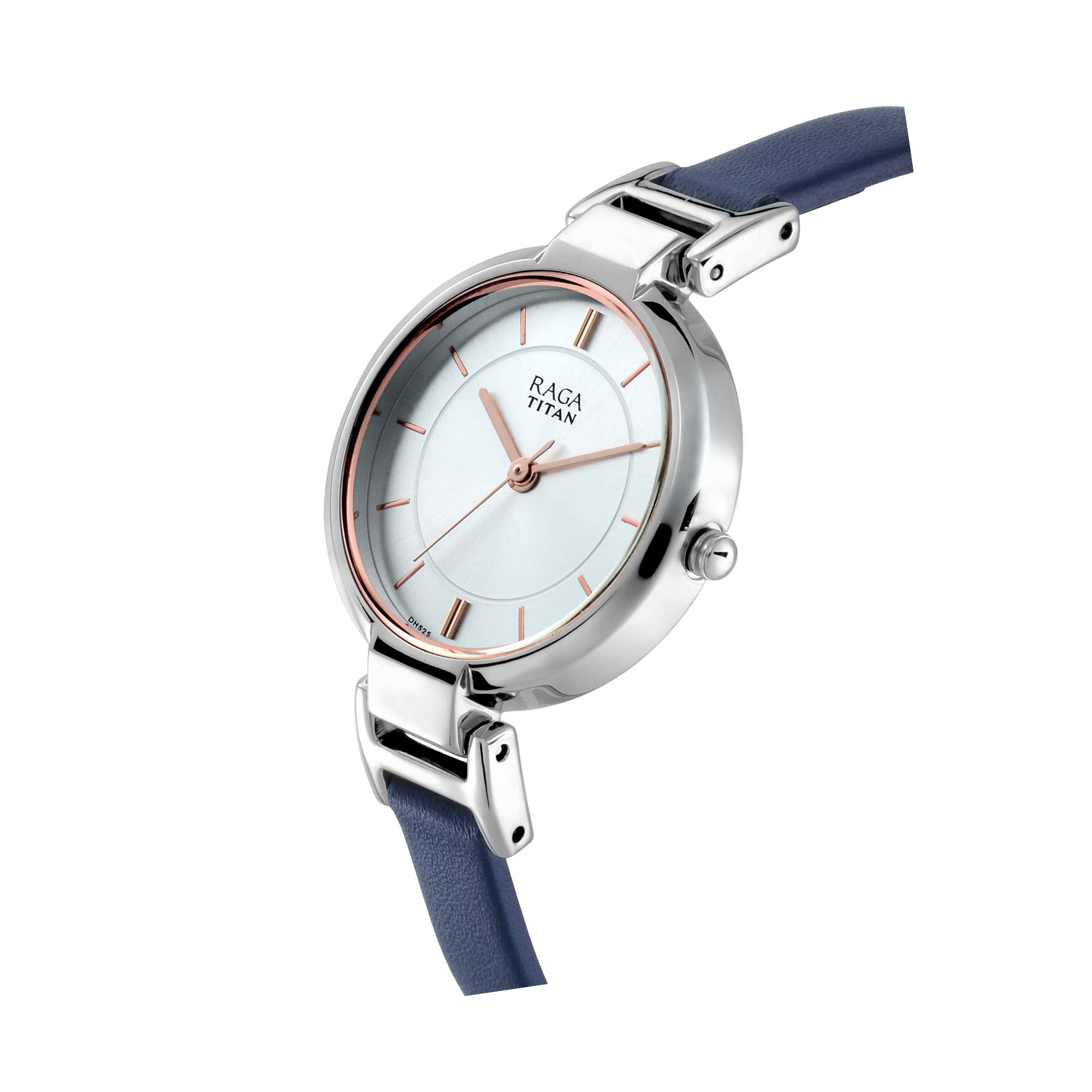 Titan Raga Viva White Dial Analog Leather Strap watch for Women