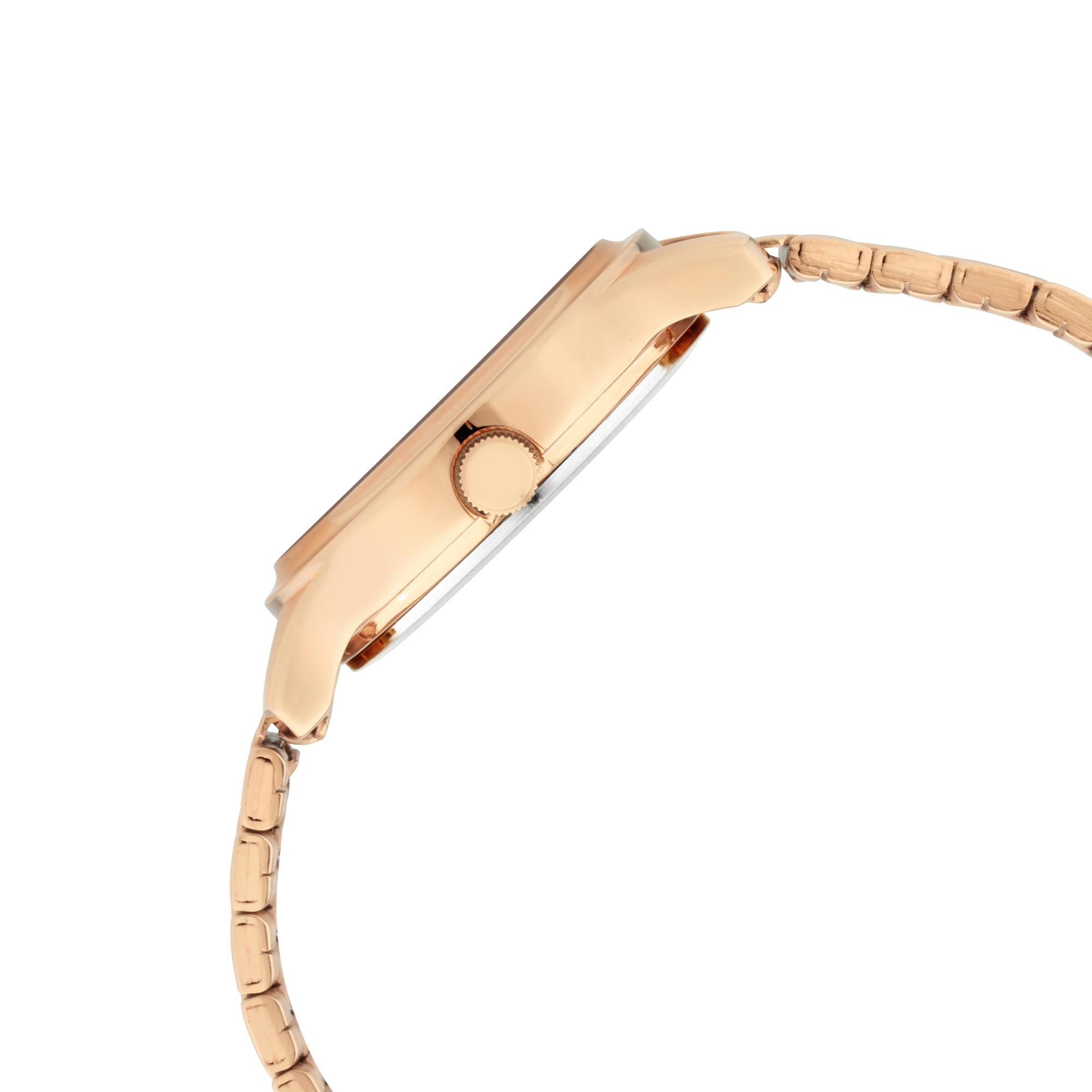 Titan Quartz Analog with Date Rose Gold Dial Metal Strap Watch for Women