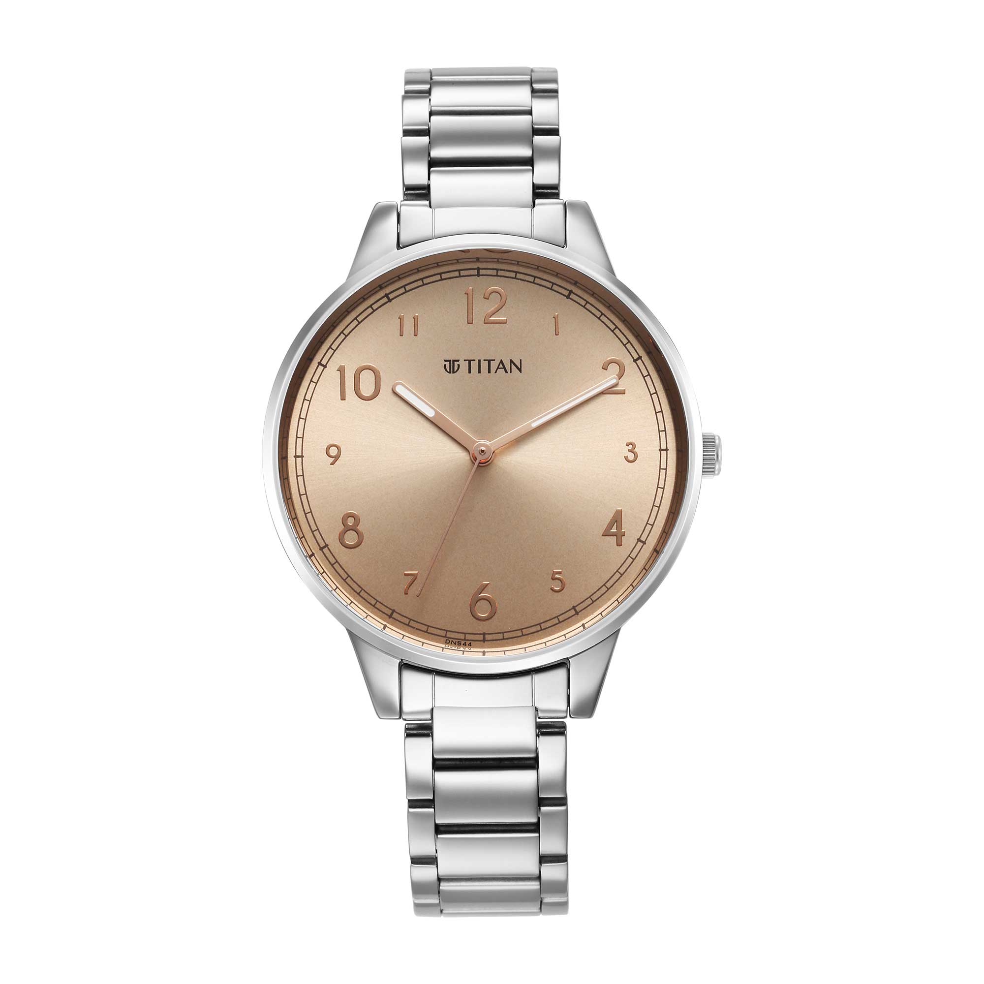 Titan Urban Rose Gold Dial Analog Metal Strap Watch for Women